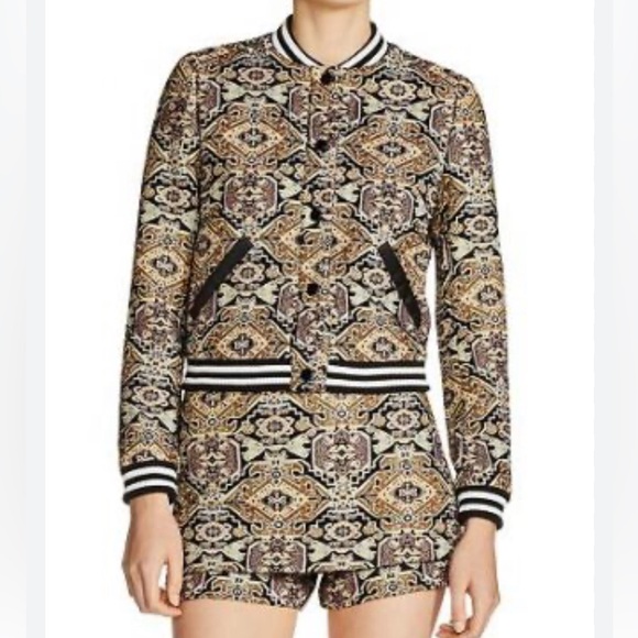 Maje - BASLIRA TAPESTRY-INSPIRED JACQUARD BOMBER JACKET - Picture 3 of 14